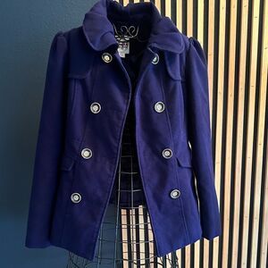 Navy coat, sz medium